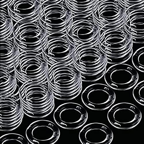 200PCS Clear Roman Blind Rings, 13mm Plastic Transparent Curtain Eyelet Rings