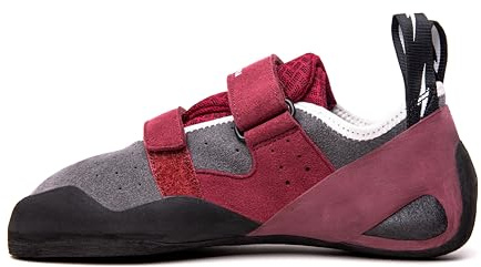 EVOLV Women's Elektra Rock Climbing Shoes - Sport, Bouldering, Indoor Climbing - Merlot/Gray - 4.5