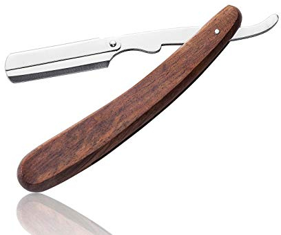 Rasiermesser mit Wechselklinge Classic Inox, Englischer Holzgriff