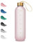 Opard 800ml/1000ml Motivational Water Bottle with Time Markings to Drink, Reusable Plastic Bottle with BPA Free Tritan for Gym and Sports