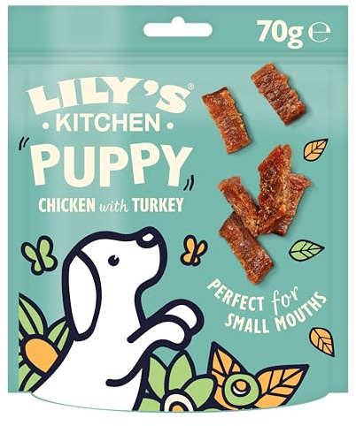 Lily’s Kitchen Made with Natural Ingredients Puppy Dog Treats Chicken with Turkey Nibbles Grain-Free Recipe 8 x 70g