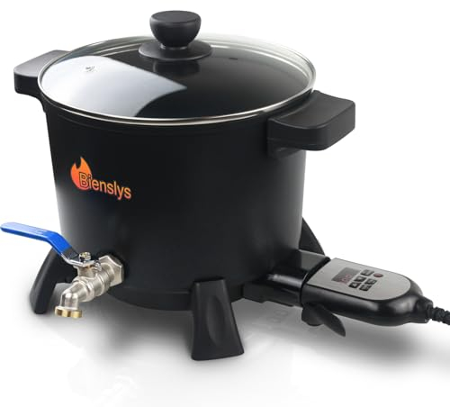 Bienslys Fonditore elettrico di cera per candela contenente 7L di cera di soia non aderente con dispositivo di controllo della temperatura a pressione di pulsante