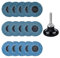 Treki 15 Stück Mini Fächerscheiben für Bohrmaschine 40/60/80er Körnung, 50 MM Schleifscheiben Pad Kit mit 6,35 MM Adapter, Schleifaufsatz für Akkuschrauber, Klein Schleifpapier Schleifpads