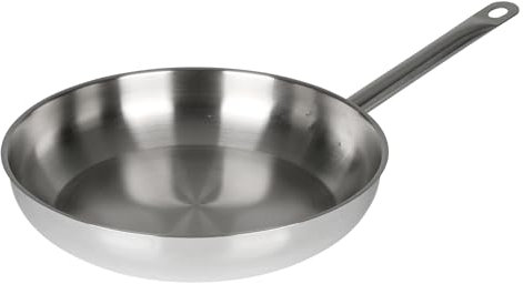 Sitram 711143 - Padella gamma Expert in acciaio inox di qualità Pro, Ø 28 cm, fondo a 3 strati rinforzati, realizzato senza PFAS, tutti i piani cottura, inclusa induzione