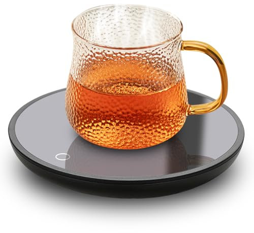 Chauffe-tasse à café électrique avec 2 réglages de température, chauffe-tasse portable intelligent, chauffe-tasse USB avec interrupteur tactile intelligent, dessous de plat chauffant pour café, lait