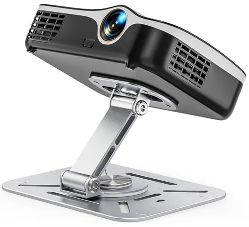 Jubor Desktop Projektorhalterung, 360° Drehbare Beamer Wandhalterung, Projektor Deckenhalterung mit 1/4 Gewinde Kompatibel mit den Meisten Projektor, Beamer Ständer für Heimkino, Spielzimmer, Büro