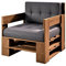 Lermowood Palettenmöbel Mp Sessel 80 x 80 x 30 cm Eiche | Europaletten Indoor und Outdoor Lounge Gartenmöbel Holz Gartenmöbel Set Lounge Möbel Terrasse Balkon Loft Stil Paletten