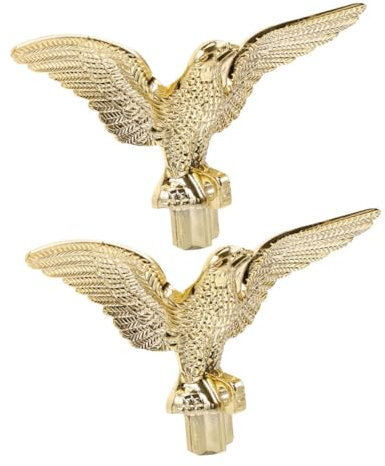 TOYANDONA 2pezzi Puntale Aquila Asta Bandiera Testa D'aquila in Ornamento Per Puntale Sfera Per Asta Della Bandiera Fermaglio Per Da Giardino Testa