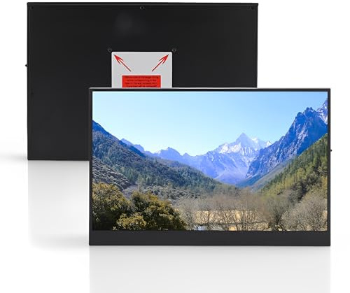 LICAEVEY Portable Monitor 12 Tum FHD 1920x1200 Display med USB C & HDMI -portar, 185ppi IPS -skärm Bärbar Andra Monitor för Vindar, OS X, Android, Switch