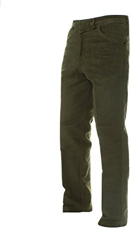 Carabou Mens Moleskin Trousers, by Inside Leg: 31 (Regular), Trouser Size: 36, Exact Colour: Olive