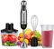 BioloMix Handheld Blender, Stainless Steel Hand Stick Blender, 4-In-1 Hand Blender with Egg Whisk, 600ml Beaker & 500ml Chopper Bowl for Smoothies, Puree, Baby Food