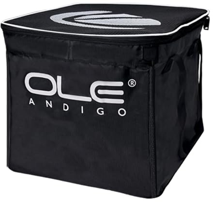 OLE ANDIGO Panier de balles de tennis Hopper avec poches latérales pour 160 balles de tennis, sac de rangement pour balles de tennis, balles de baseball, tennis de table ou cornichon