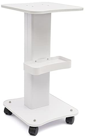 Begoniape Chariot multifonction en métal - Chariot de maquillage avec roulettes - Pour salon de bureau - Cosmétique polyvalent pour salons de beauté, hôpitaux, coiffeurs - Blanc