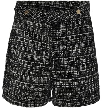 VERO MODA Vmclever HW Wvn-Pantalones Cortos Minifalda, Negro, S para Mujer