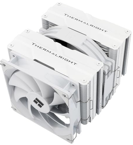 Thermalright Peerless Assassin 140 White CPU Cooler, 6 Heat Pipes AGHP Technology,Dual PWM Fans with 1500RPM Speed, Double Towers Cooler,for AM5/AM4&Intel LGA 1700/1851/1150/1151/1200,PC CPU Cooling