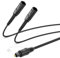 MEIRIYFA Digital Optical Splitter Adapter Kabel 1 in 2 Out, Toslink Digital Fiber Optic Audio Splitter 1 Stecker Eingang 2 Buchse Ausgangs für Heimkino, DVD Player, TV - 0.3M (1 Stecker auf 2 Buchse)