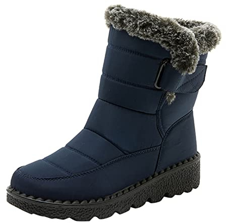 cfpqv Stivaletti invernali da donna impermeabili, stivali invernali, stivali imbottiti, stivali da neve, stivali da infilare, stivali termici, stivali caldi, stivali da lavoro, stivali antiscivolo
