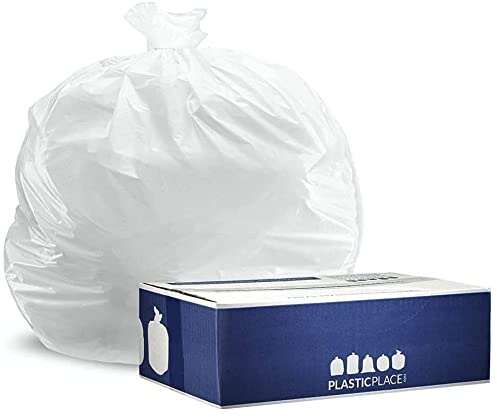 Plasticplace Sacs à ordures blancs de 4 gallons, 0,5 mil, 250/caisse