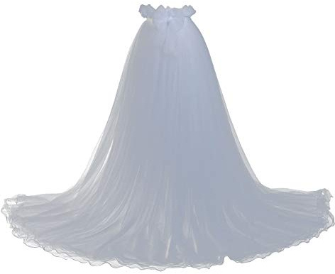 GRACEART Jupe Longue de Mariée en Tulle pour Femme avec Nœud pour Mariage (Blanc)