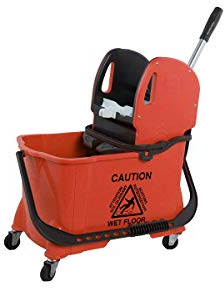 Axis Line | Einfachfahrwagen Reinigungswagen | 24 Liter Eimer mit Presse | extra Schmutzwasser Eimer klickbar | mit Rollen und Henkel | hochwertiger Kunststoff