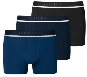 Schiesser Herren 3 PACK Boxershorts Bio Baumwolle Multipack - 95/5 Organic, sortiert 2_173986, 8/ XXL