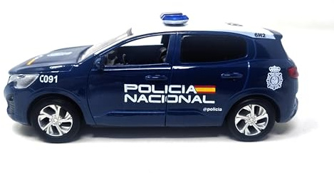 PLAYJOCS GT-8095 Coche POLICÍA Nacional. Vehículo metálico, Juguete Ideal para niños y coleccionistas.