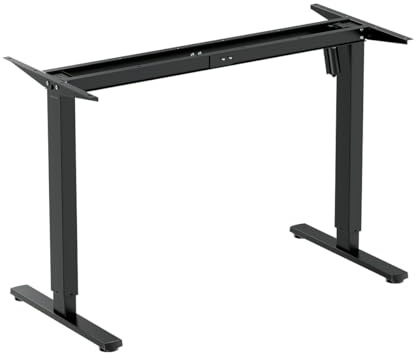 LogiLink Estructura de Escritorio con 1 Motor, Altura Regulable eléctricamente, Altura Ajustable de 700 a 1120 mm (sin Tablero), Color Negro