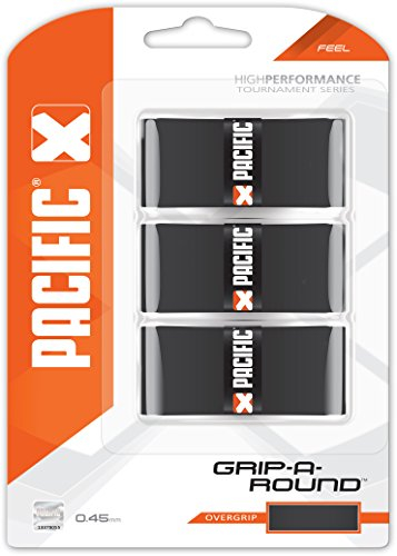 Pacific Unisex Overgrip Softy Grip 3er Griffband, Schwarz, 0.80mm EU