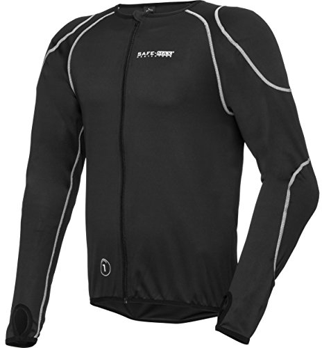 safe-max Unterziehjacke - Gelenk- & Rückenprotektor 3.0 - Atmungsaktiv schwarz 130 (XXL)