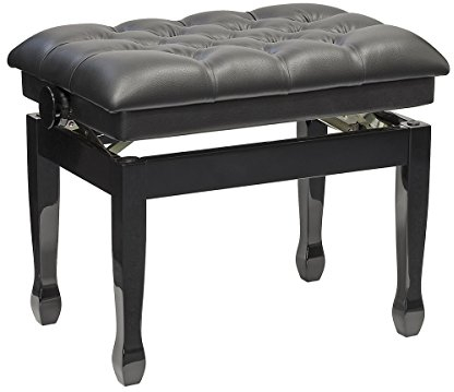 Flügelbank, Klavierbank schwarz, sehr robust, Pianobank, Klavierhocker