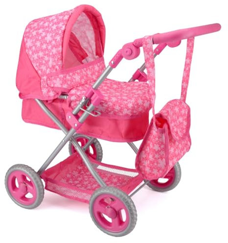 Toyrific Snuggles Deluxe Dolls Pram | Premium Dolls Stroller, Toy Pram Pushchair for Kids Girls