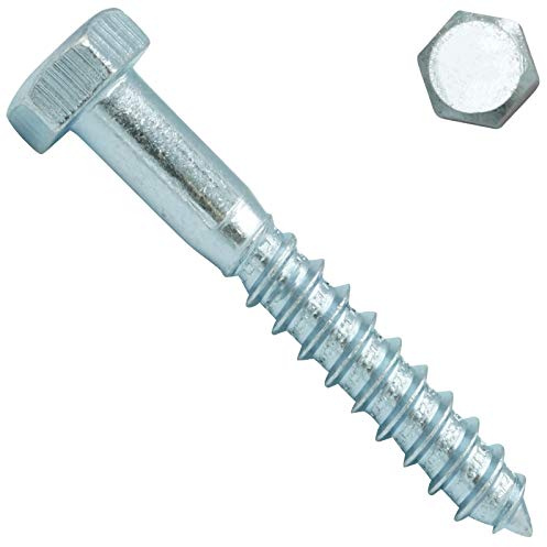 Sechskant Holzschrauben 10x100 mm - 25 Stück - DIN 571 / SC571 - Stahl galv. verzinkt - Schlüsselschrauben - SC-Normteile