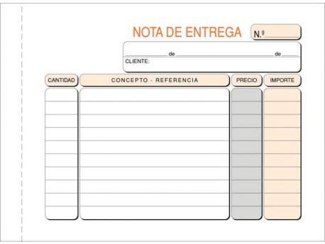 (Caja 10 unid) TALONARIO ENTREGA OCTAVO DUPLICADO T-79