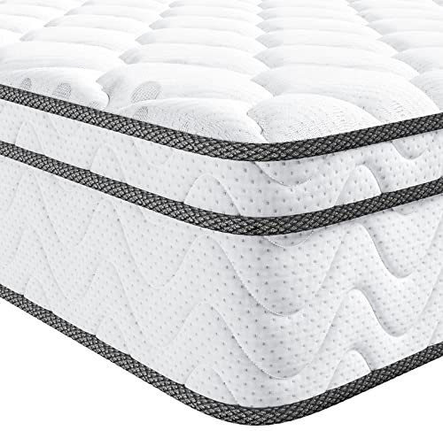 Vesgantti Full Mattress 12 Inch, Cool Sleep Hybrid Double Mattress in a Box