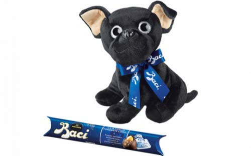 Luchy peluche french bulldog grande tubo Baci Perugina senza glutine 87,5 gr