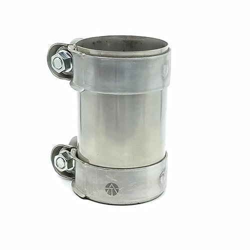 Collier de serrage double en acier inoxydable - Raccord de tuyau d'échappement - 45 48 50 55 60 65 70 mm (Ø 50 mm/L 70 mm)