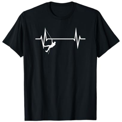 Escalar Trepar Alpinismo Ritmo Cardíaco De Escalada Camiseta