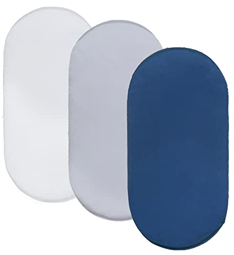 LICHENGTAI 3 Stück Baby Matratzenschoner Spannbettlaken, Kinderwagen Stubenwagen Bezug Baby Matratzenschoner Baby Fitted Sheet Soft Breathable Baby Spannbetttuch für Kinderwagen Matratze Babybett