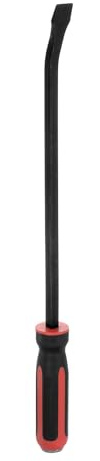 sourcing map Angled Tip Pry Bar 24 Inch CR-V Curved Screwdriver Pry Bars with Strike Cap Non-Slip Handle for Lifting and Prying