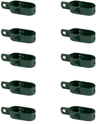 casa pura Tensor de alambre verde, 10 unidades, 120 mm, para valla de malla de alambre, tensor de valla, valla silvestre, tensor para jardín de acero