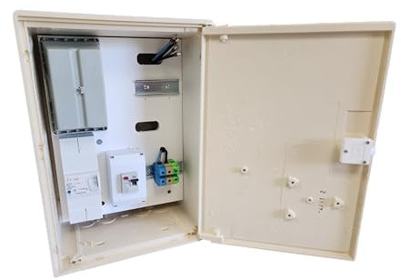 Carré Rouge - Coffret Compteur de Chantier Monophasé 15/30/45A + Bornier IP2X - Compatible Raccordement ENEDIS, Étanche, Fabrication Française - 49 x 35 x 20 cm