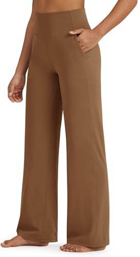 G4Free BareFeel Yoga Pants for Women High Waist Wide Leg Pants with Pockets Stretch Dress Casual Sweatpants Lounge Pants