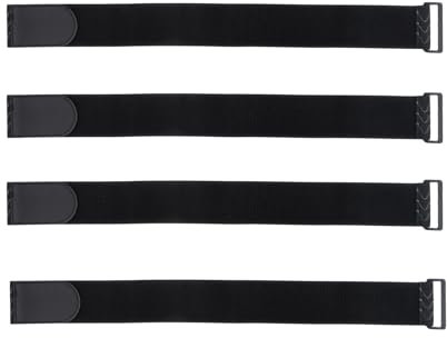 4 Pieces Cinchas Elásticas Antideslizantes 60x5 cm Correas Multiusos Autoadherentes con Hebilla, para Cables Mangueras Bicicleta Camping Esterillas de Yoga y Equipaje