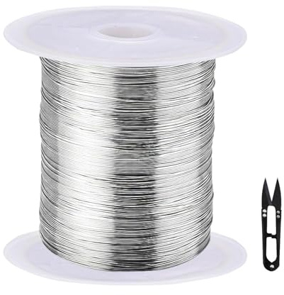 100m x 0.3mm 304 Stainless Steel Silver Craft Wire, Bendable Metal Wire for Jewellery Making
