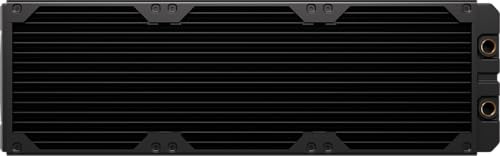 CORSAIR Hydro X Series XR5 420mm V2 Radiador de Refrigeración Líquida – Compatible con iCUE Link – 3 Soportes de Ventilador de 140 mm – Placas de protección de Tornillo – Roscas G1/4 – Negro