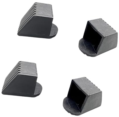 ZYKEJJDDAK 4 tapas cuadradas de repuesto para equipo de gimnasio, tapas de extremo de equipo de fitness, protectores de suelo, funda de tubo cuadrado, cubiertas de extremo cuadrado, accesorios de