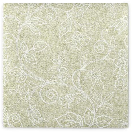 Mank Airlaid-Servietten 40x40 cm | Premium Einweg-Serviette | textilähnlich und saugstark | perfekt für Hochzeit & Partys | 50 Stück | Darlyn (Oliv)
