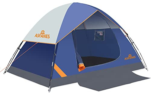ASFANES 2 Person Waterproof Tents for Camping Easy Setup Outdoor Portable Backyard Camping Tents Suitable for Car, Backpacking, Hiking, Picnic or Fishing, Navy Blue
