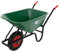ECD Germany Carriola da Giardino con Telaio in Metallo e Vasca in Polipropilene Verde capacità 100 L 150 kg per Trasporto con Ruota in Gomma Pneumatico Diametro 40 cm 16 Manici Lunghi