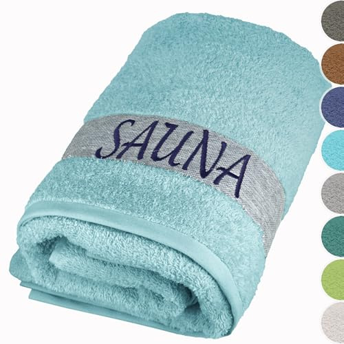 Lashuma Frottee Strandtuch Baumwolle, Lima Badetuch 100x200 cm Blau - Pastellblau